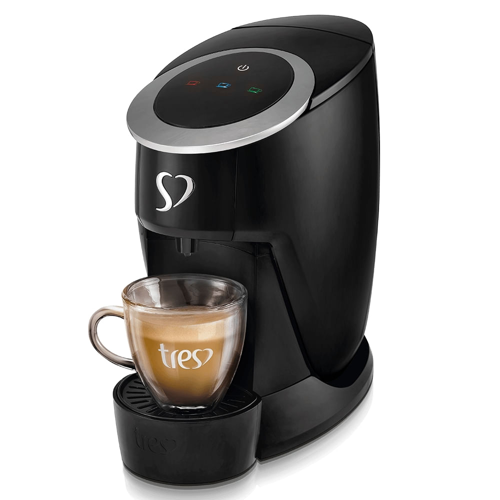 Foto 5 de Cafeteira Espresso Touch Preta Automática - TRES 3 Corações 110