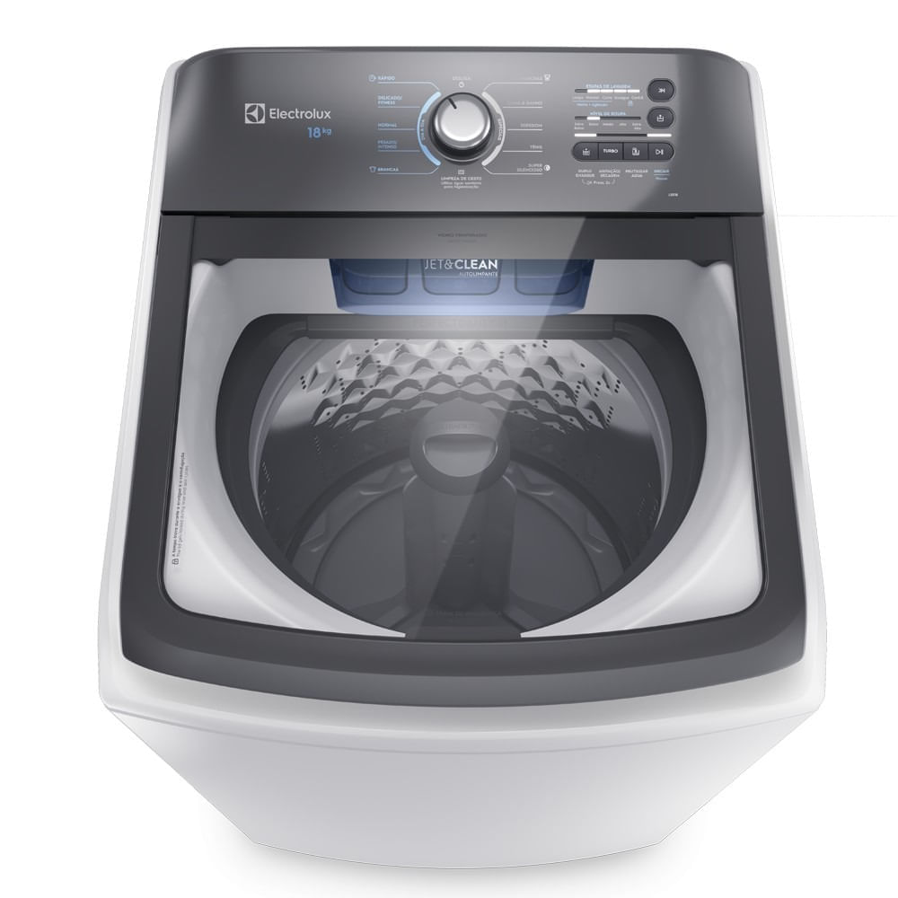 Máquina de Lavar Electrolux 18kg Branca Efficient Cesto inox e Jet&Clean (LEE18) 110