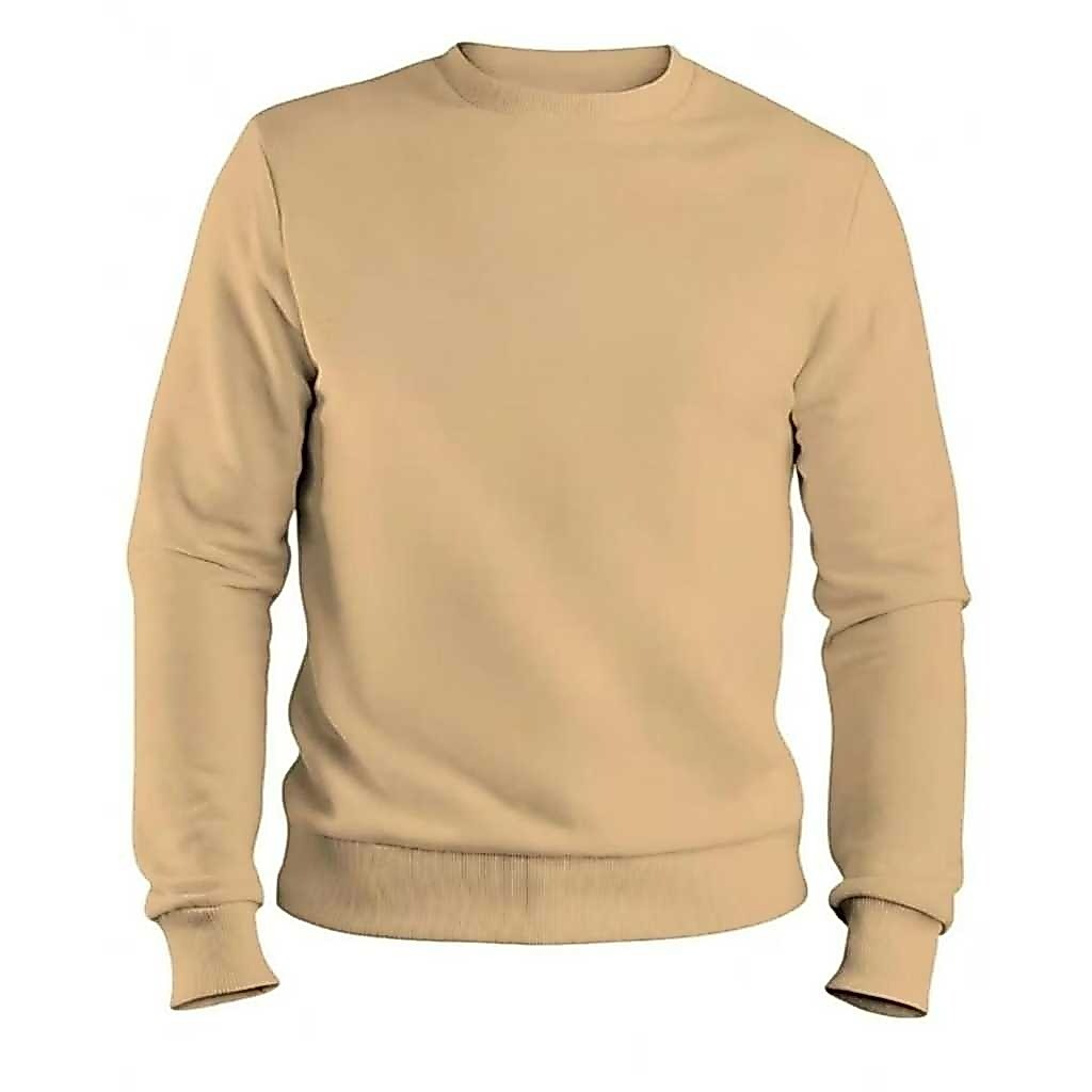 Moletom Liso Unissex Masculino Blusa Algodão Oversize Frio BEGE Confortável Fashion.