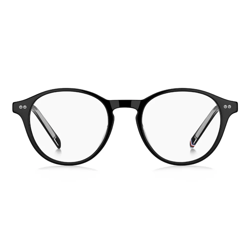 Armação de Óculos de Grau Tommy Hilfiger 2129 Unissex Redondo Metal Preto
