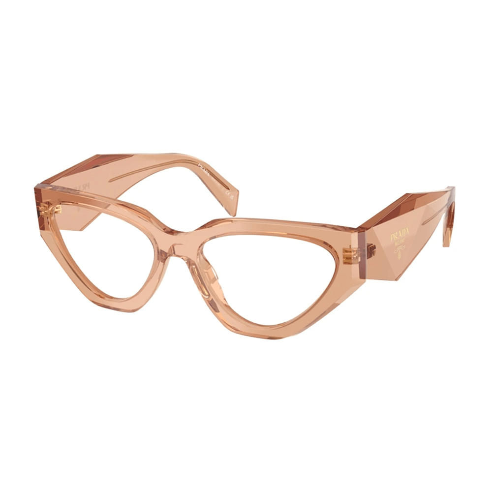 Armação para Óculos de Grau Feminina Prada PR C07V Chocolate Transparente