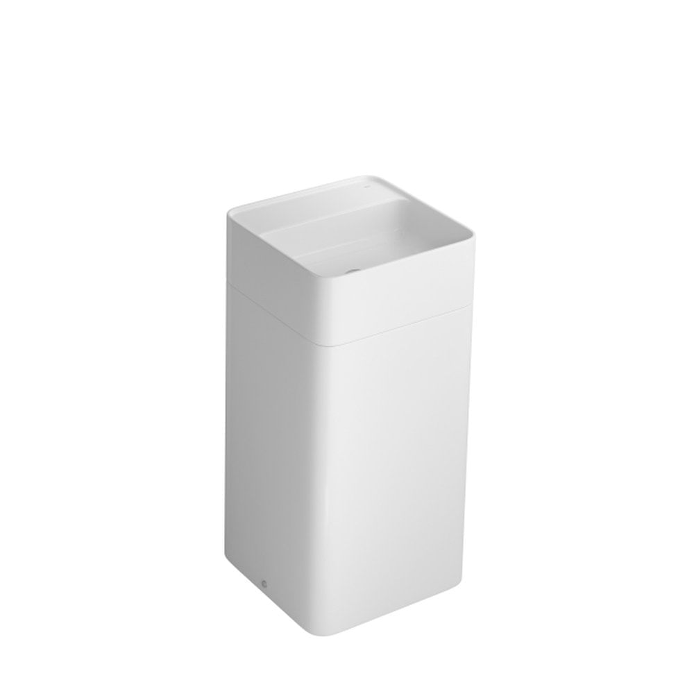 Cuba De Piso Quadrada De Apoio Com Mesa E Coluna Branco Lc2817 Deca