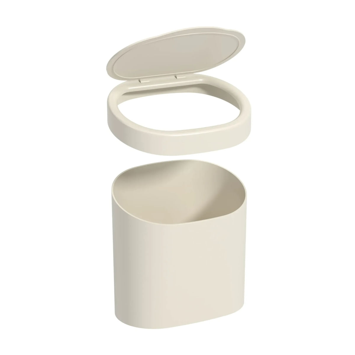 Foto 4 de Lixeira com Tampa Coza Basic 4 Litros Light Gray Light Gray