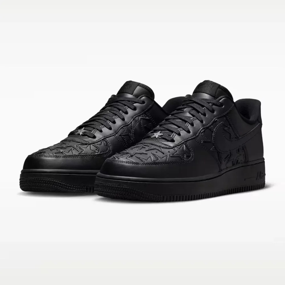 Nike Air Force 1 ´07 Edge Black Metallic Silver — 40, Novo