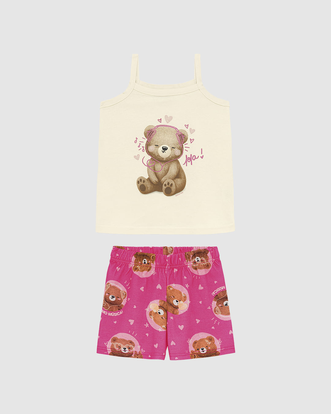 Conjunto Infantil Menina Fofa! Em Algodão Malwee Kids — Off White - 8
