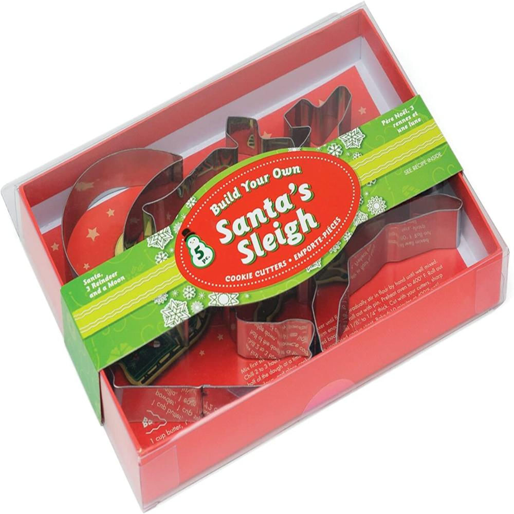 Kit 5 Moldes Cookies Natal Trenós Biscoito Bolacha Fox Run