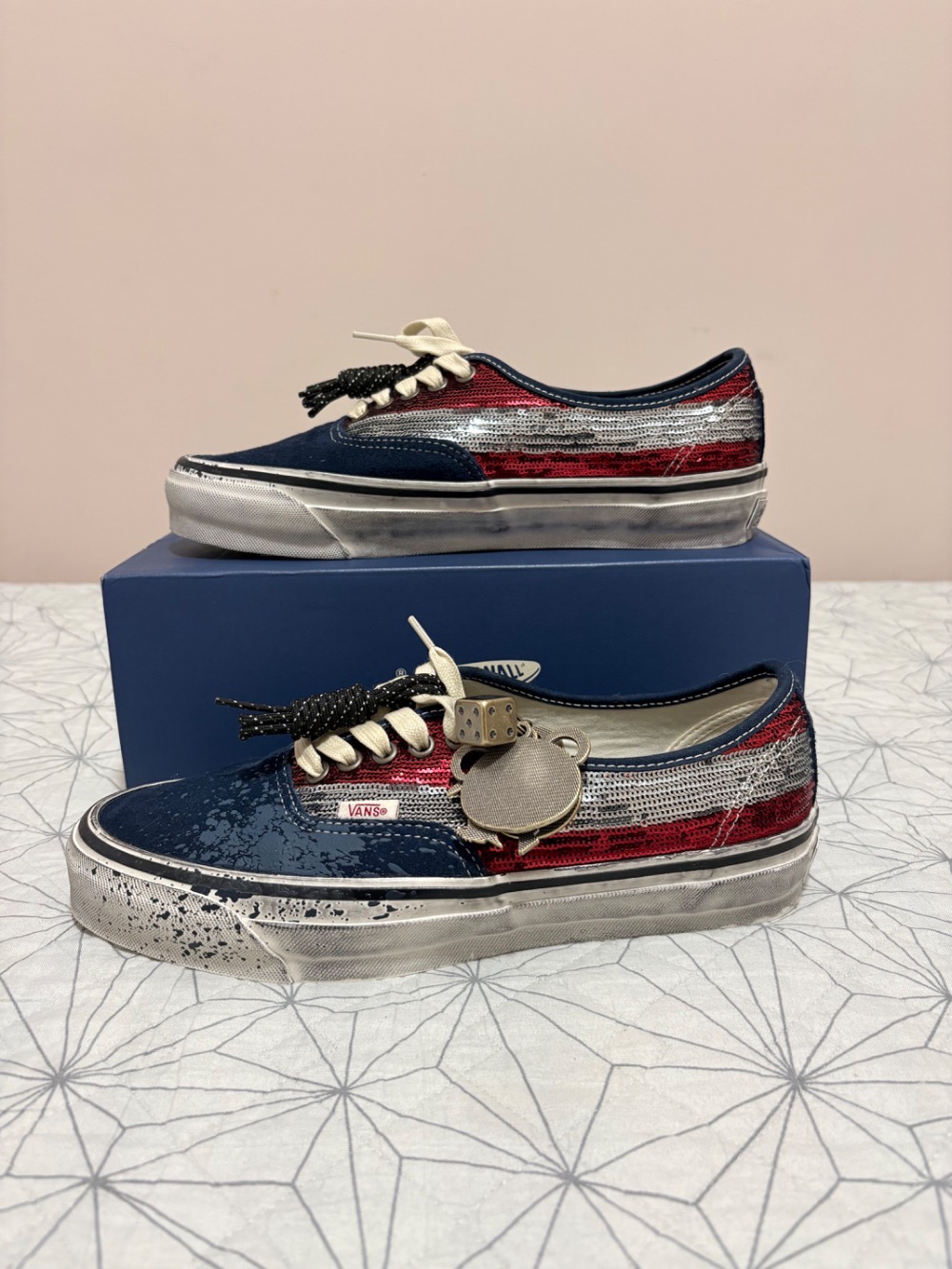 Kidsuper x Vans Authentic Charms Red Navy — 40, Usado