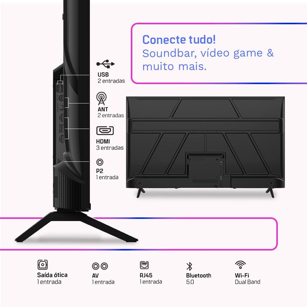 Foto 3 de Smart TV HQ QLED 65 Polegadas 4K Dolby Audio Wi-Fi Bluetooth 3 HDMI 2 USB RJ45 Netflix HQ-QLED65SM