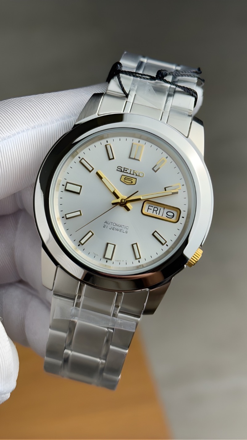 Foto 3 de Relógio Seiko Automatic 5 Silver Gold 38.5mm — Único, Novo