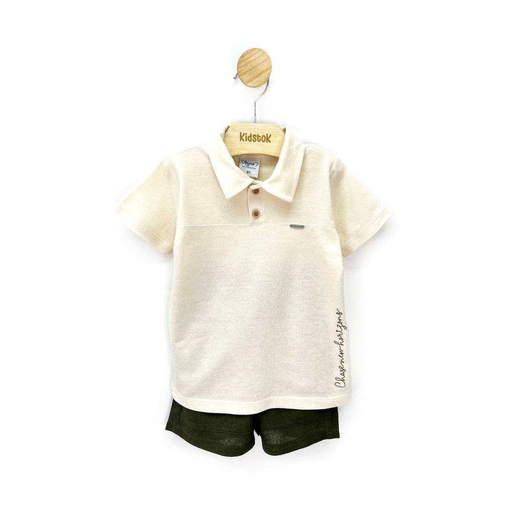 Foto 2 de Conjunto Menino Polo Bordado e Bermuda - Angerô