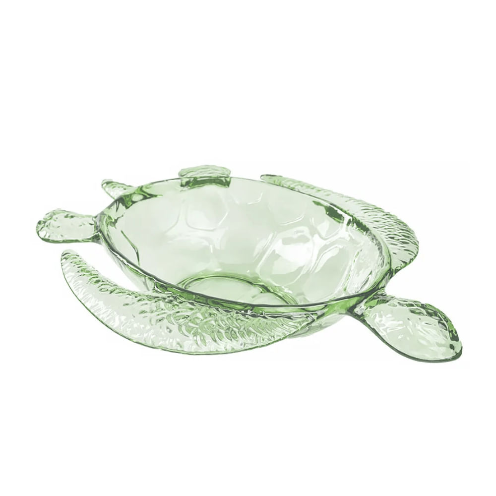 Prato Acrílico Tartaruga Verde 45Cm - Entrecasa