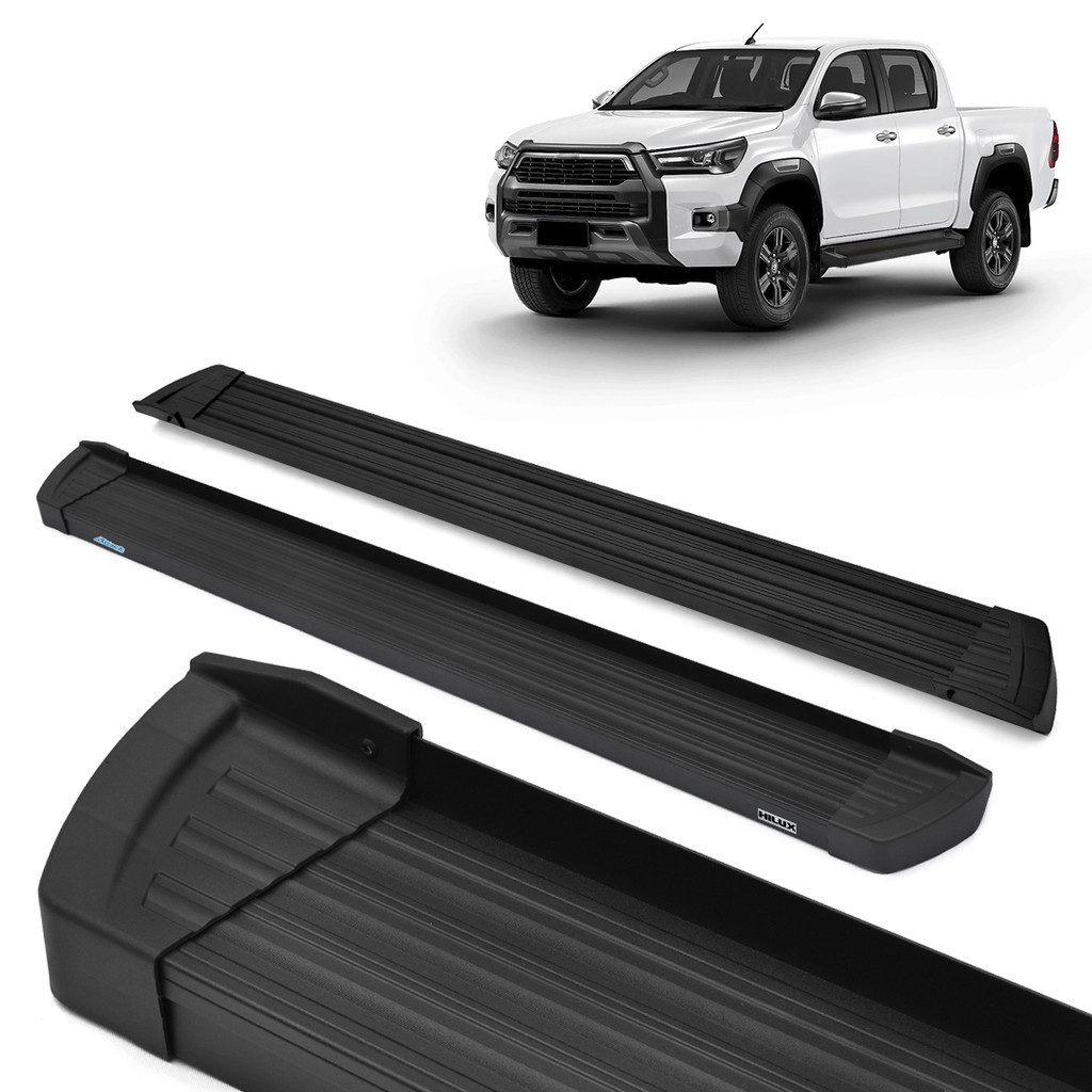 Estribo Slim Hilux 2016/... Cabine Dupla Preto