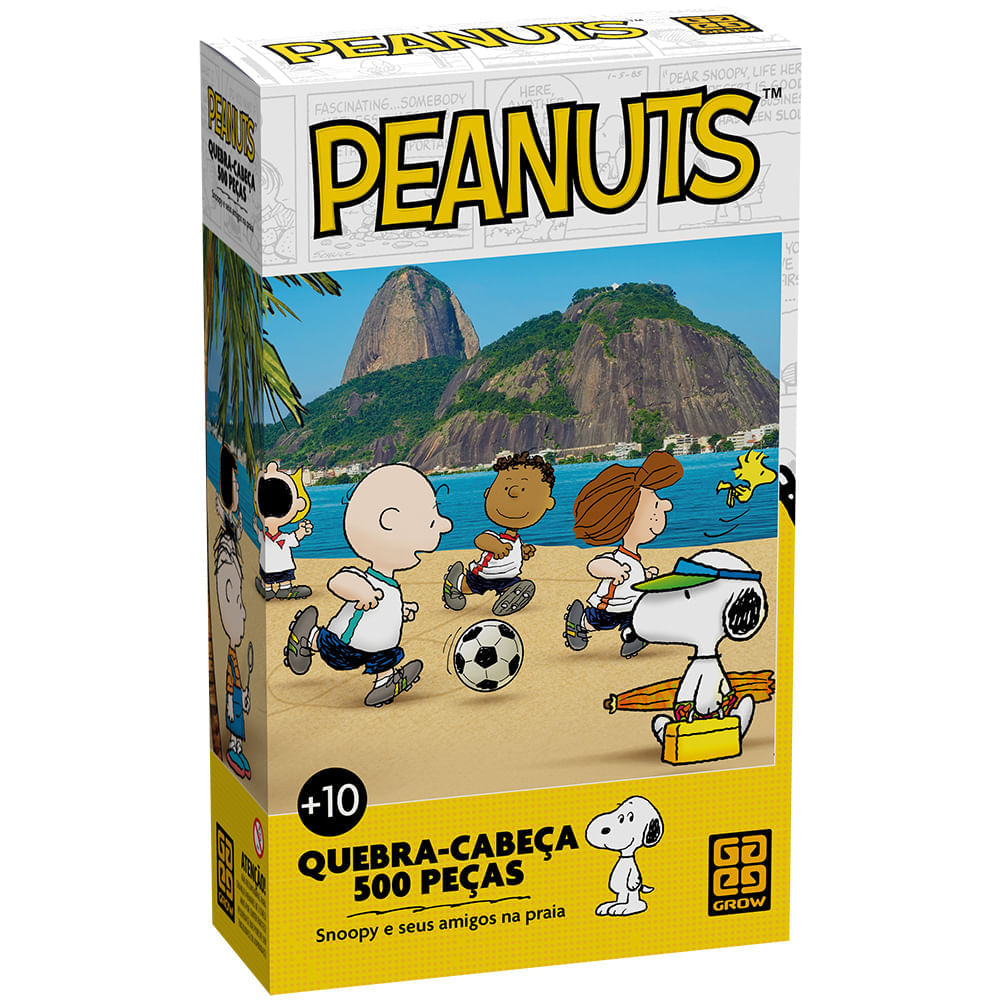Quebra-cabeça 500 peças Peanuts - Snoopy e seus Amigos na Praia