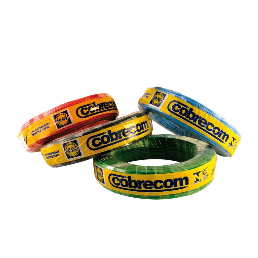Cabo Flexível 750 Volts 2,5 Mm2 100 Metros Branco Cobrecom Cabo Flexível com até 750V 2,5mm branco 100 metros Cobrecom