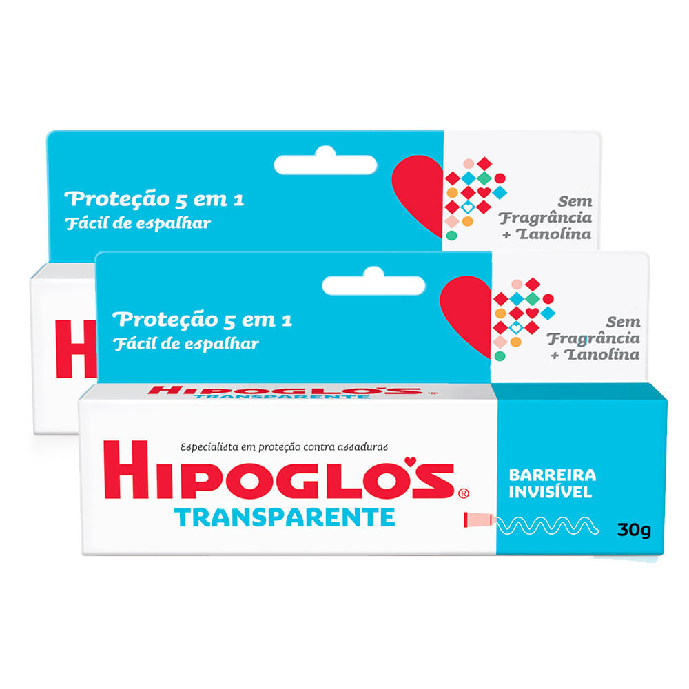 Kit 2 Hipoglós Transparente Creme Preventivo de Assaduras 30g