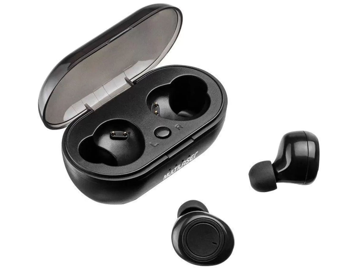 Fone de Ouvido Multilaser Bluetooth TWS PH300 Wireless Preto
