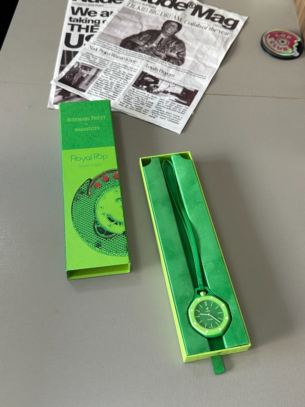Audemars Piguet x Swatch Relógio Royal Pop GREEN EIGHT 40 mm — Único, Novo