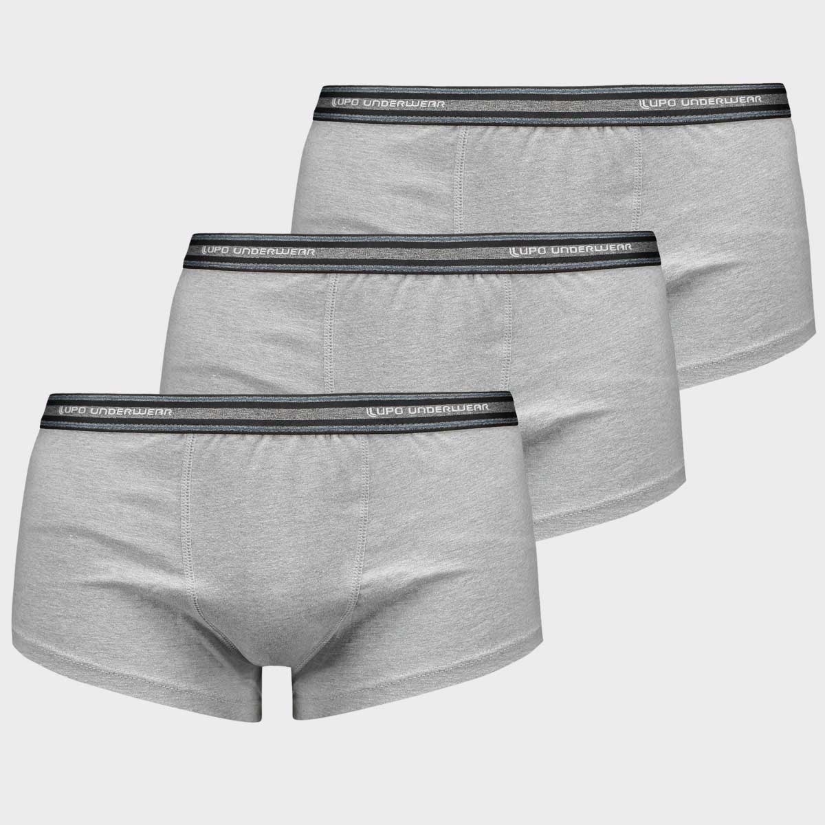 Kit 3 Cuecas Sunga Lupo Basic Algodão com Elastano Cinza