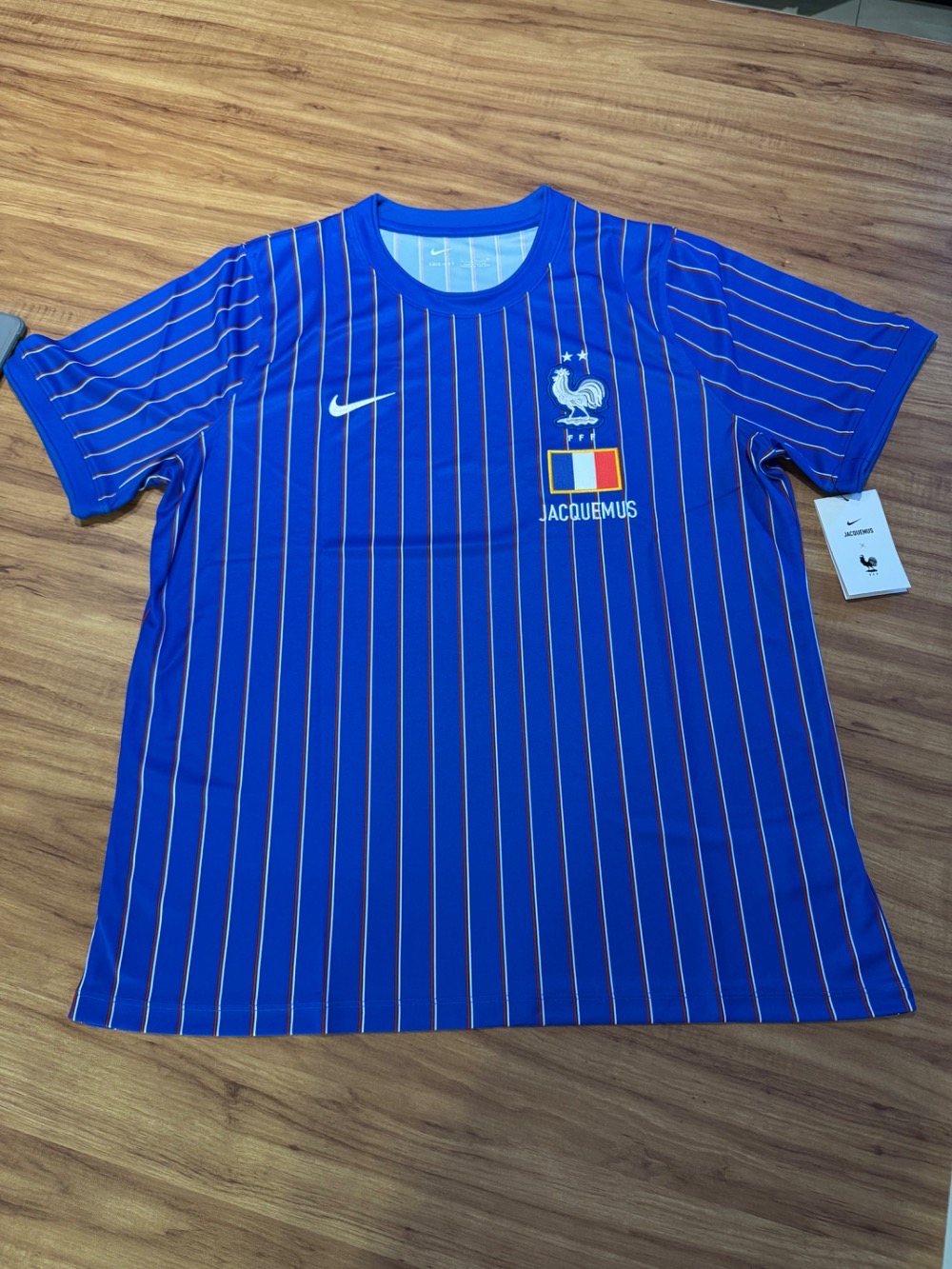 France x Jacquemus x Nike Camiseta Dri-FIT Blue — XG, Novo