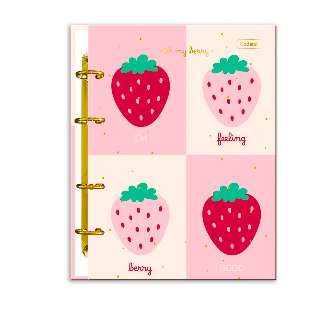 Caderno Argolado Colegial 80fls Oh My Berry - CADERSIL Capa:Feeling