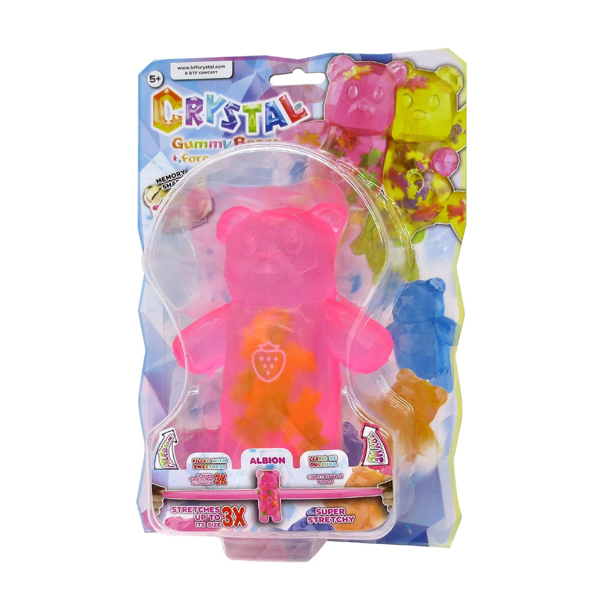 Stretchapalz Crystal - Boneco Urso Albion 12Cm Urso - Sunny