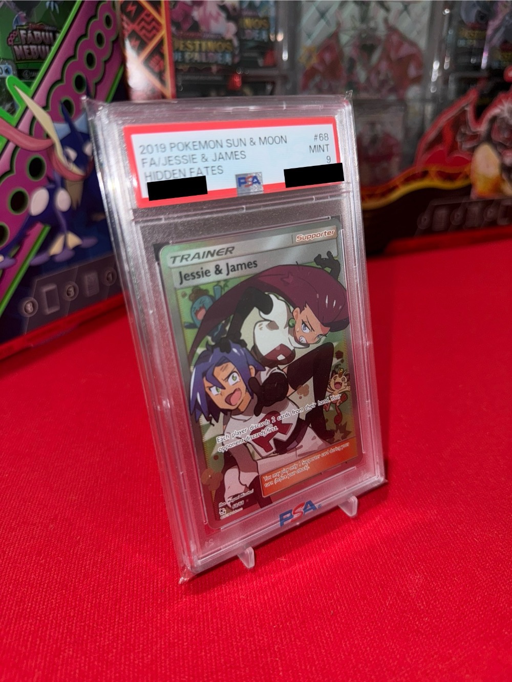 Jessie e James (68/68) Destinos Ocultos Pokémon TCG — PSA 9, Novo