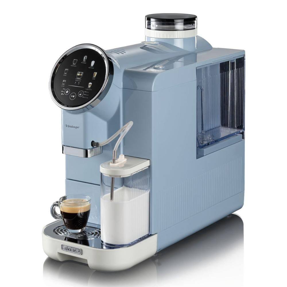 Máquina de Café Espresso Ariete 1455 Vintage Automática com Moedor Azul 1450W 220