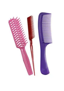 [+POR- | R$ 5,40] Kit Escova Mariana 3 Fileiras Pente Mil Maravilhas