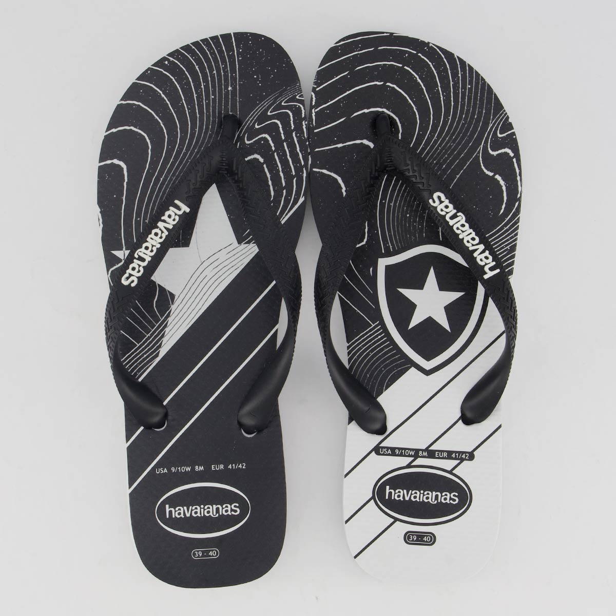 Chinelo Havaianas Botafogo Preto e Branco