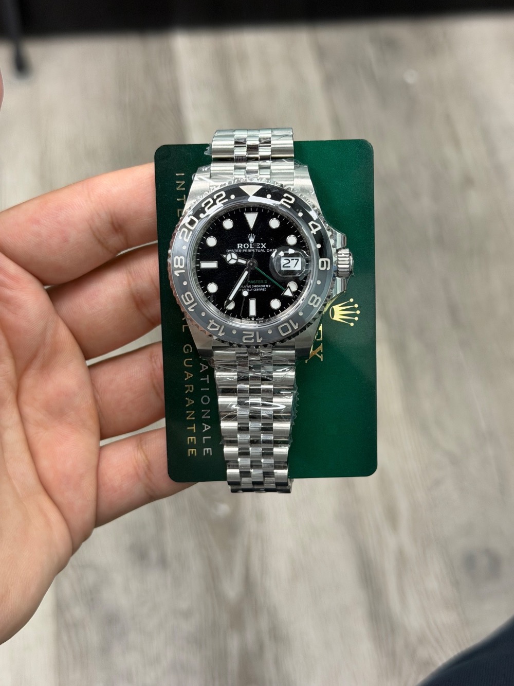 Relógio Rolex GMT-Master II Oyster Steel Black Grey — Único, Novo
