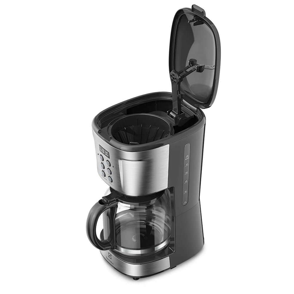 Foto 5 de Cafeteira Elétrica Electrolux Digital 38 Xícaras Experience Programável com Timer Cor Inox (ECM30) 110