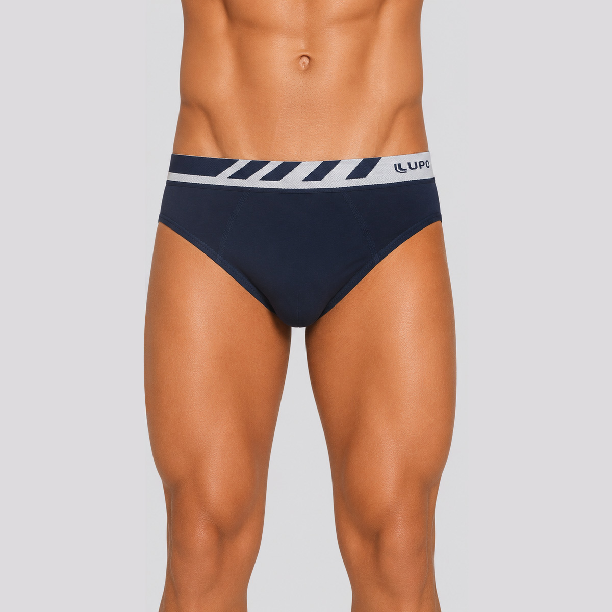 Cueca Slip Lupo Microfibra Sem Costura Marinho