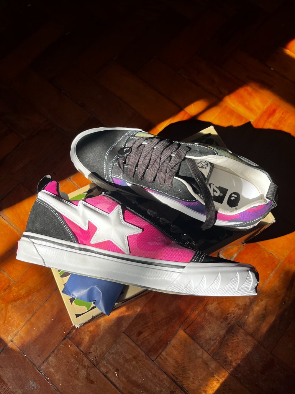 BAPE x Vans Premium Knu Skool Camo Green — 42, Novo
