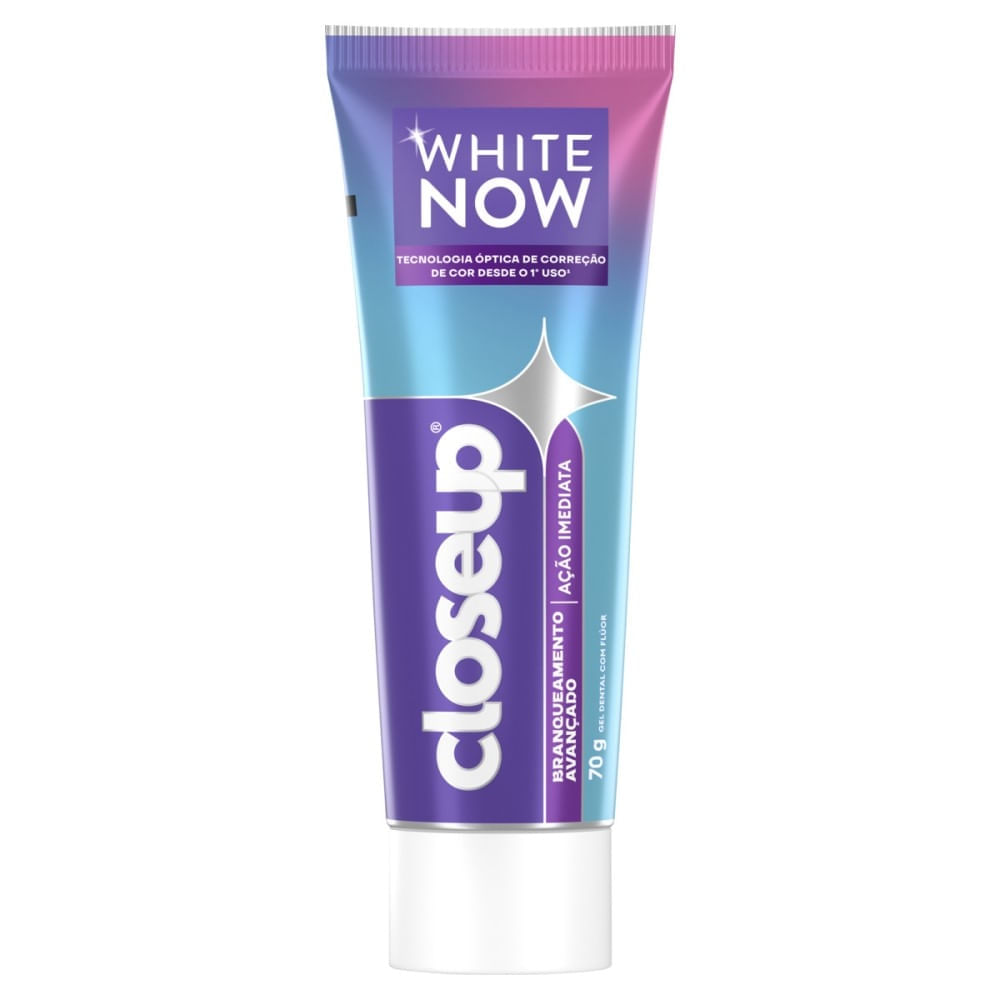Gel Dental Com Flúor Closeup White Now Ação Imediata 70G