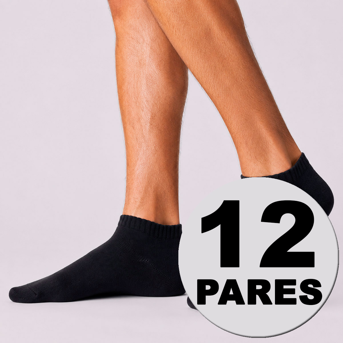 Kit Meia Dallf Invisível 12 pares Preta