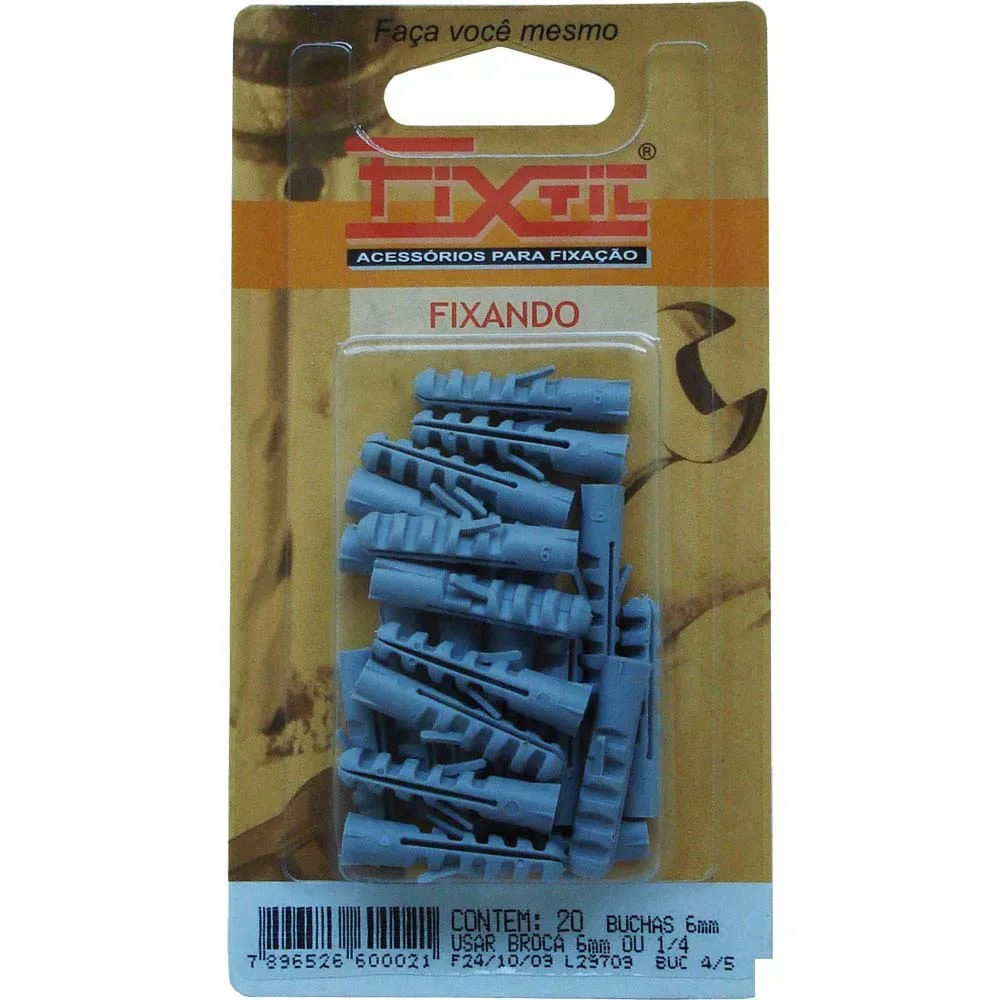Bucha De Fixação 6 mm Fixtil