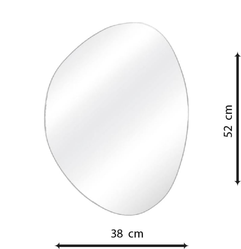 Foto 4 de Kit Espelho Multiuso Lapidado 52x38 e 66x52cm Orgânico