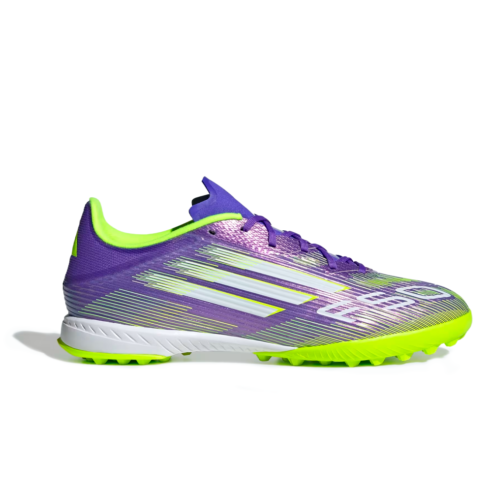 Chuteira adidas F50 League Society Purple Rush Cloud White Lucid Lemon — 41 / 42, Novo