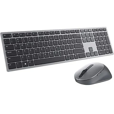 Combo Teclado e Mouse Sem Fio Dell Pro Plus KM7321W, Bluetooth 5.0, Cinza