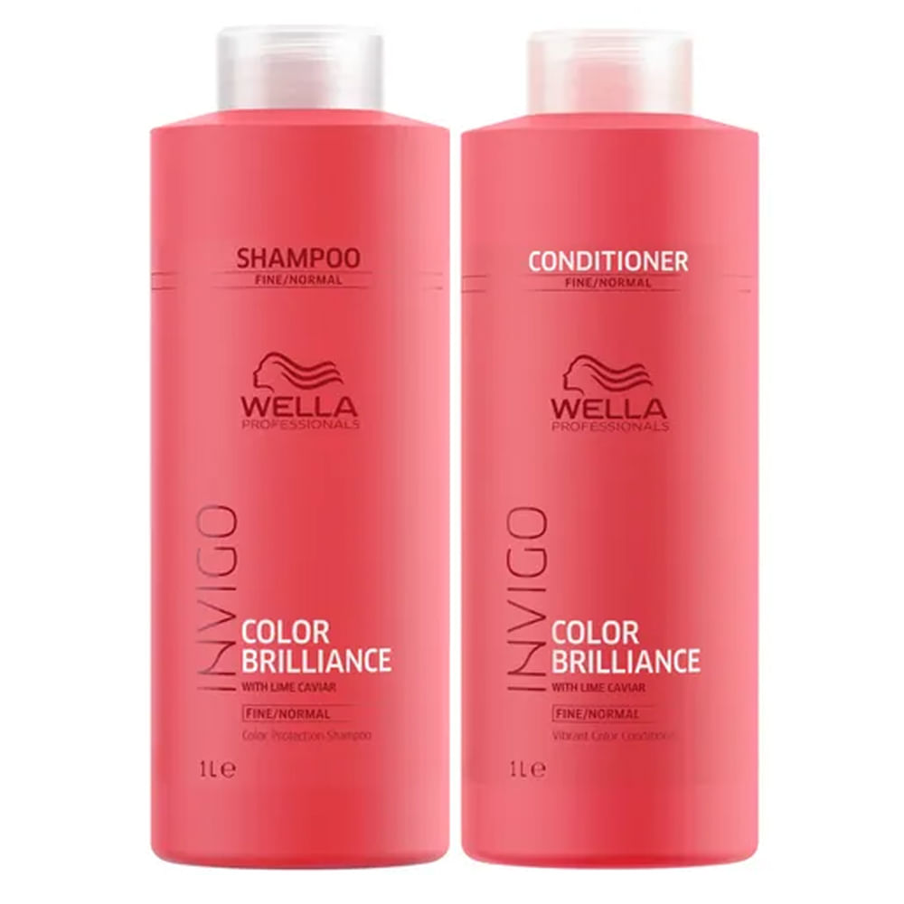 Kit Invigo Color Brilliance Tamanho Profissional Wella - Shampoo + Condicionador — Kit