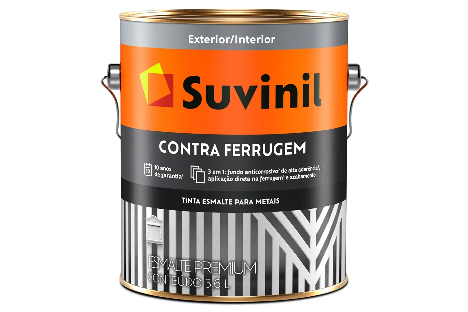 ESMALTE PR COR E PROT CONTFER BRIL CZ MEDIO 3,6L SUVINIL