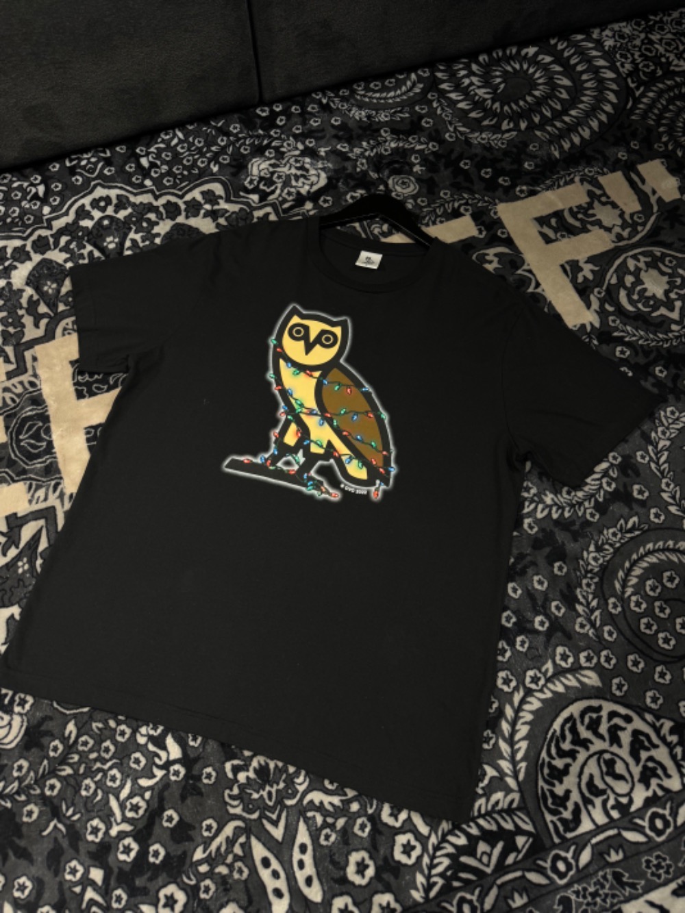 Camiseta OVO Holiday Bubble Owl Black — G, Usado