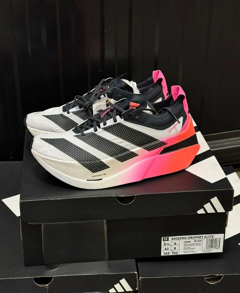 adidas Adizero Dropset Elite Dash Grey Night Grey Solar Turbo — 42, Novo
