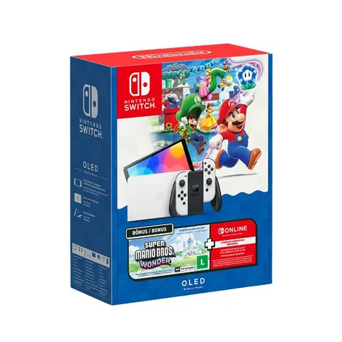 Bundle Nintendo Switch OLED + Super Mario Bros. Wonder + 3MO NSO