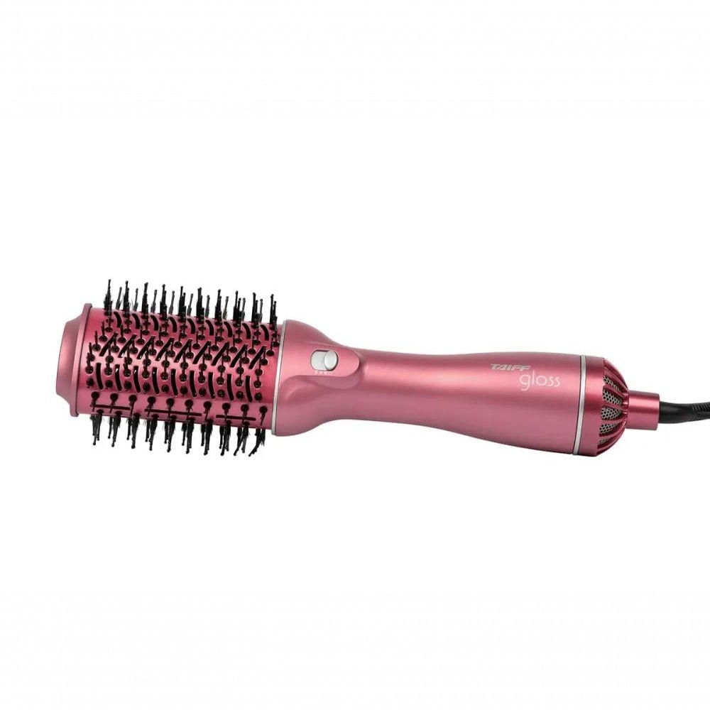 Escova Secadora Gloss Rosé Taiff com Cerdas de Nylon de Dupla Altura Bivolt