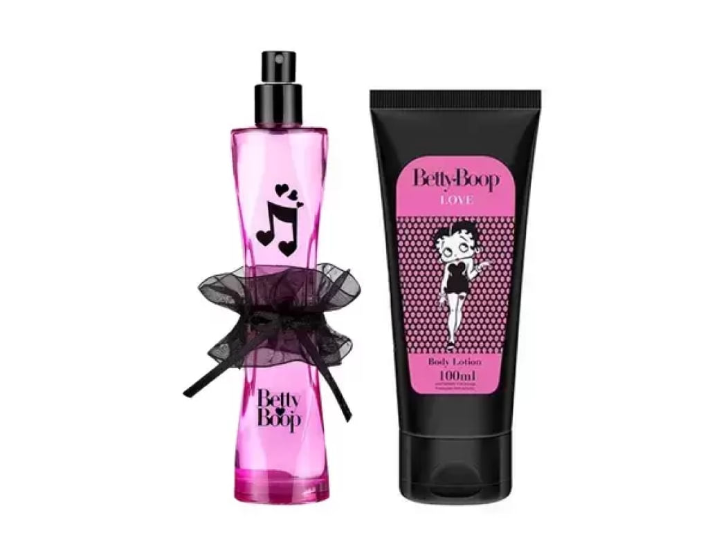 Kit Betty Boop Love Deo Colônia 50ml + Body Lotion 100ml