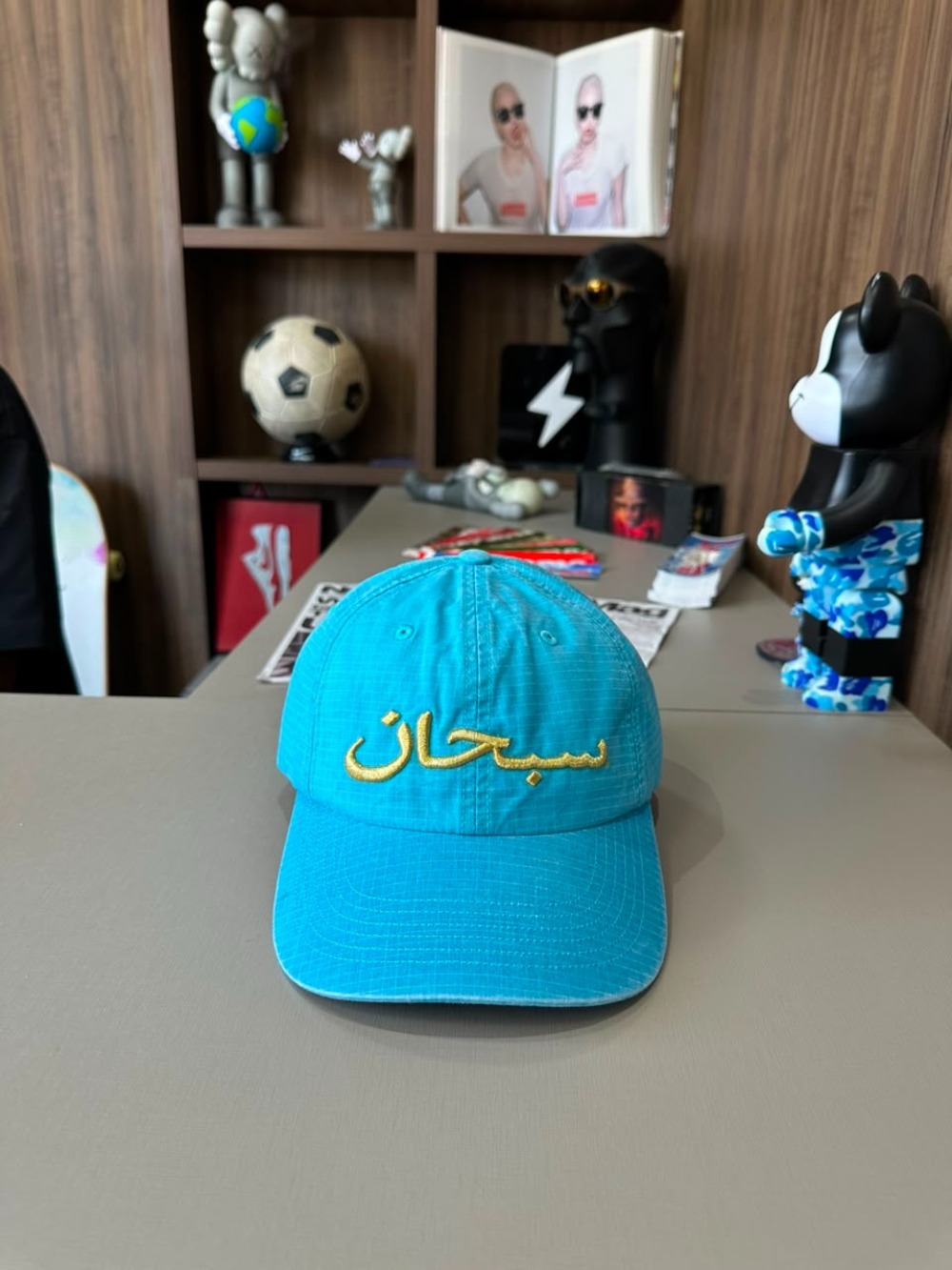 Boné Supreme Arabic Logo Ripstop 6-Panel Blue SS26-W12 — Único, Novo