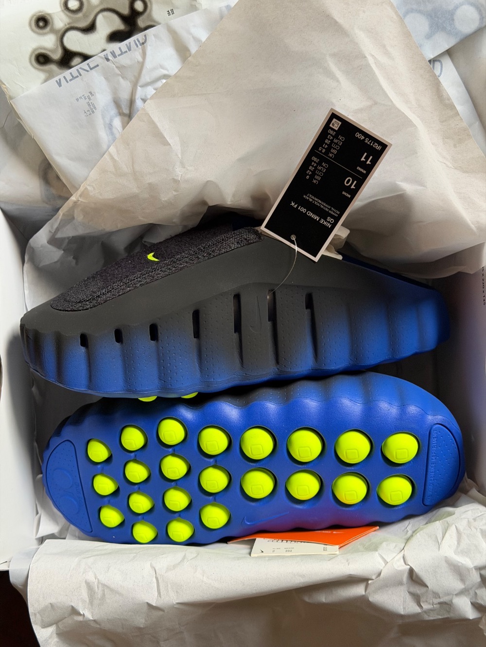Nike Mind 001 Flyknit Hyper Royal — 40.5, Novo