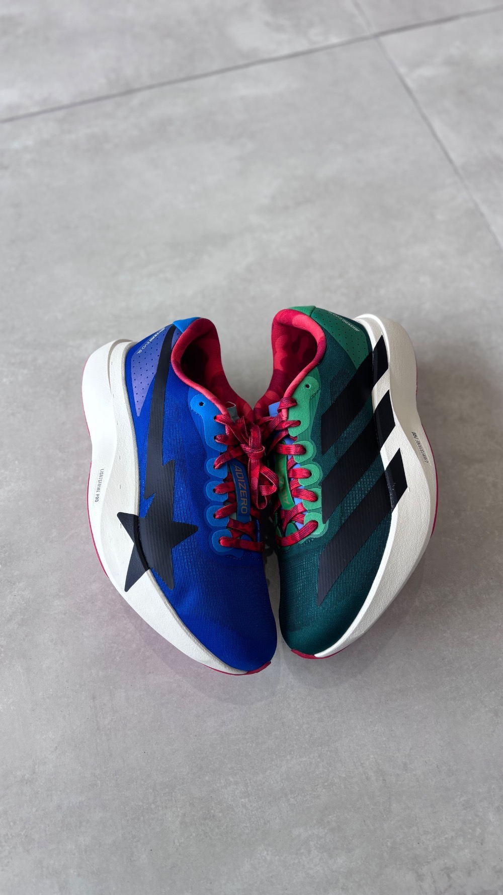 BAPE x adidas Adizero EVO SL Power Blue Collegiate Green Off White — 38, Novo