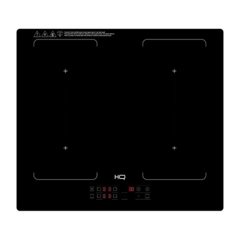 Cooktop De Indução Embutir HQ 4 Bocas Painel Touch Free Zone Preto 7000W